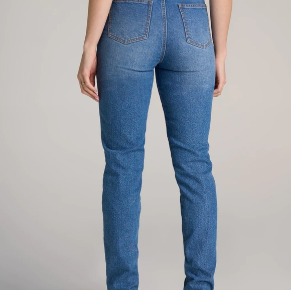 AMERICAN TALL NEW LOLA SLIM-FIT TALL HIGH WAISTED JEANS SIZE 29T BLUE - Picture 2 of 12